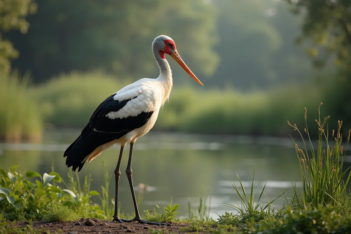 Jak narysować bociana: poradnik, pozy i kolorowanie