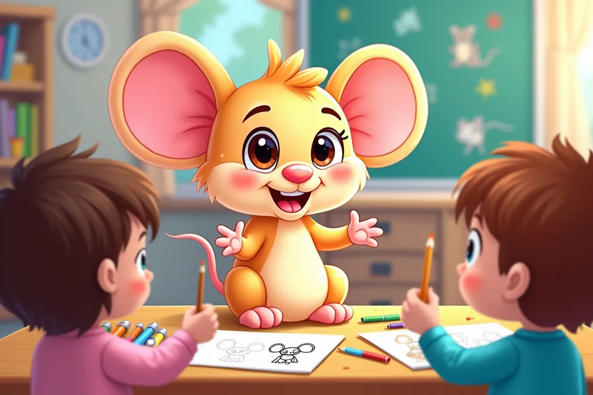 Jak narysować mysz dla dzieci — kurs krok po kroku